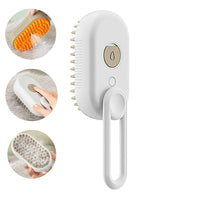 NoblePet Steam Brush — 3-in-1 Electric Spray Grooming Comb